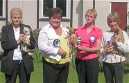 Smoothcoat Dog winners with judge Mrs P Milton